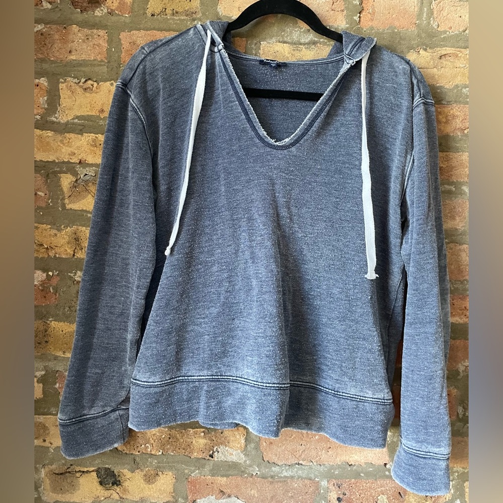 Splendid blue/gray hoodie with drawstrings